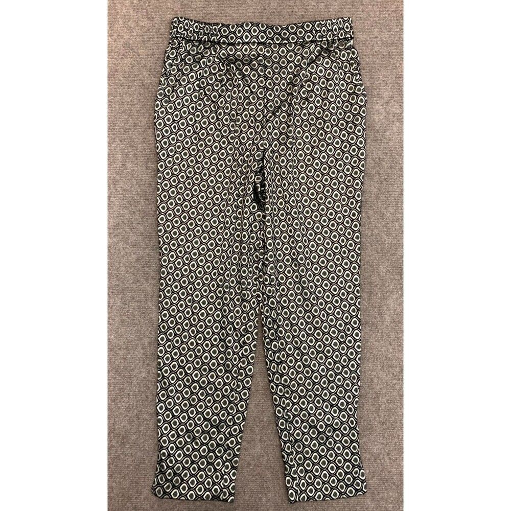Anthropologie Pants Womens S Larkin Jacquard Pull-On Gold Tapered Trousers